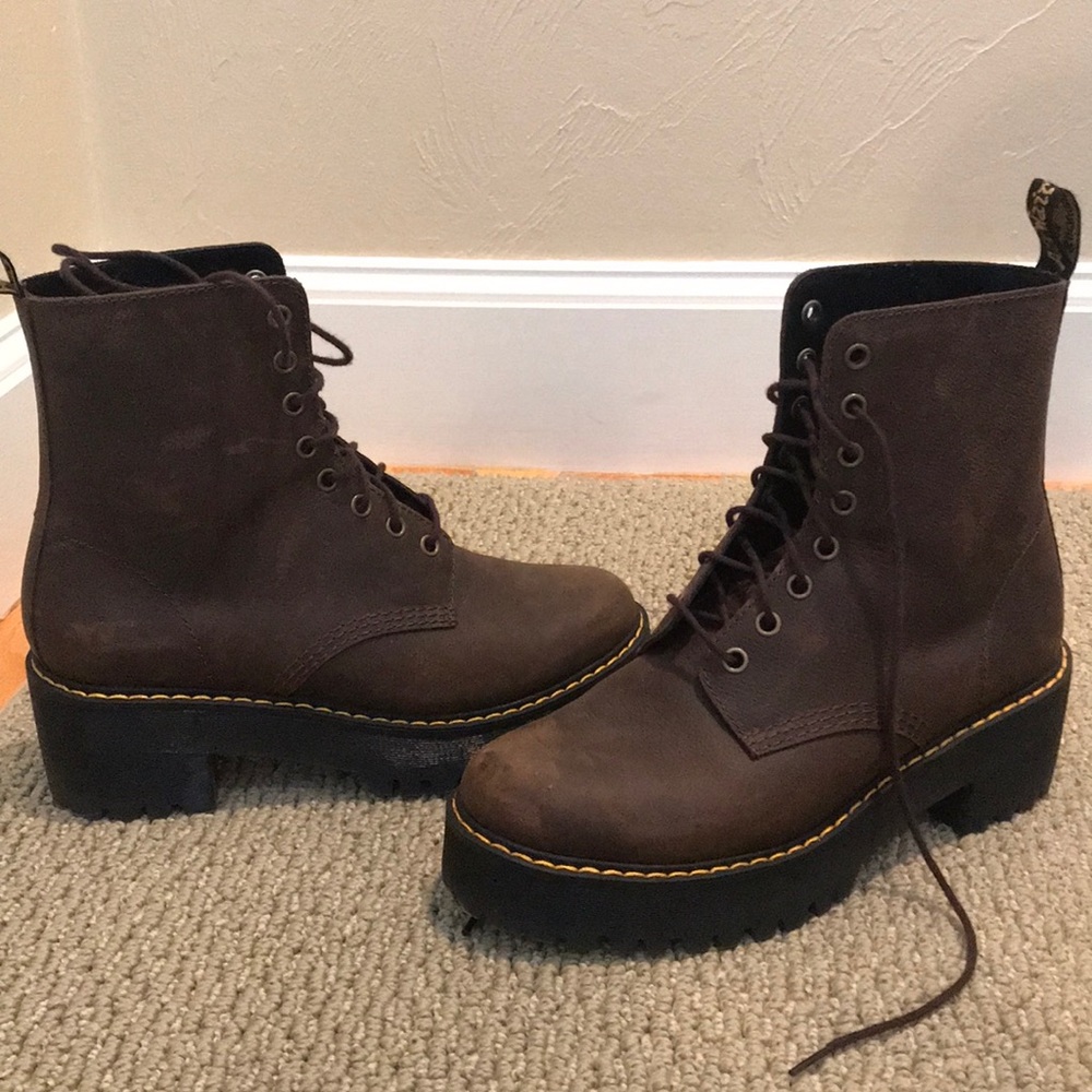 Dr. Martens “Shriver High” Brown Platforms